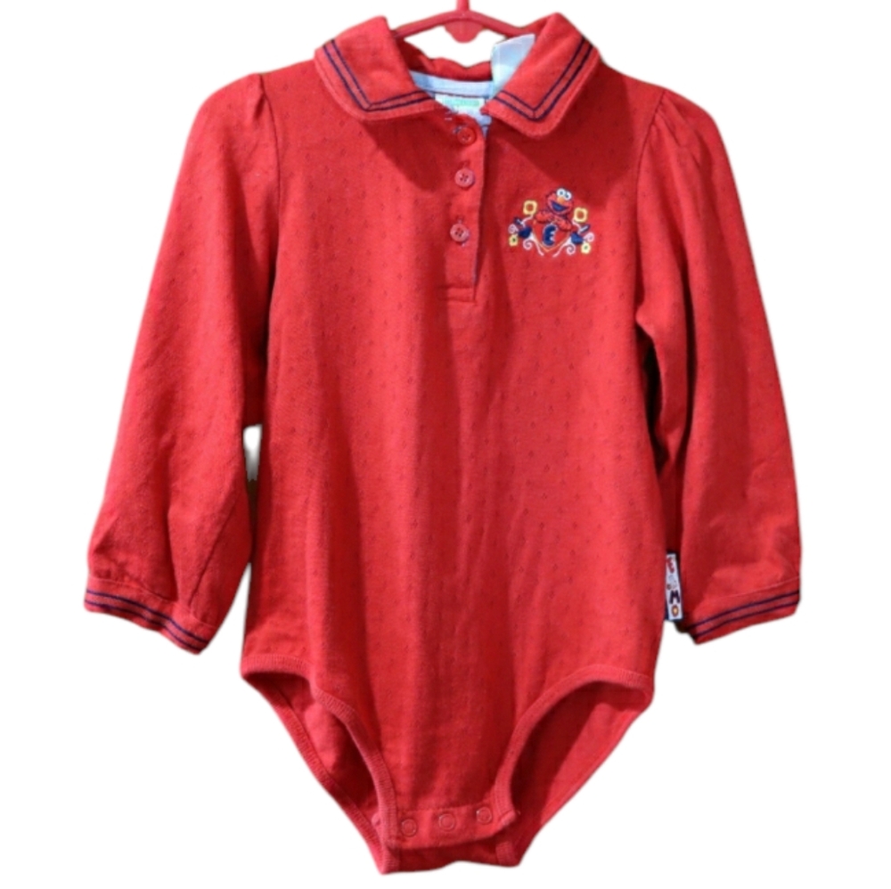 Sesame Street Red Bodysuit 24M